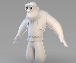 Cartoon Poor Big Man