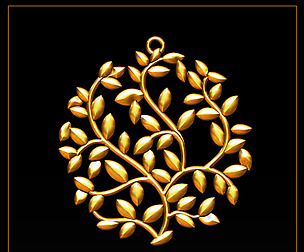 Tree face pendant  3D print model