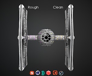 PBR Procedural Tie fighter