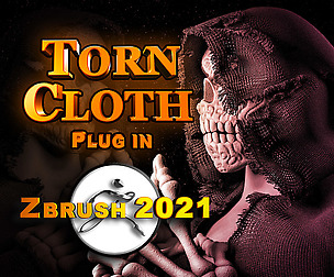 Torn Cloth Plugin Zbrush 2021