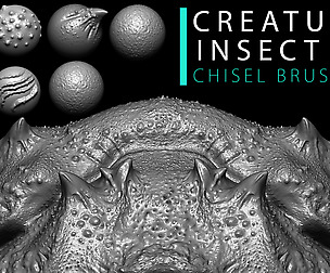 Creature / Insect / bug chisel brush