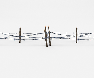 Lowpoly Barb Wire Obstacle 17