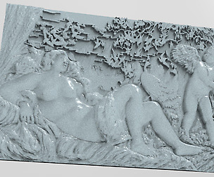 Nude girl relief - 020