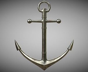 Anchor Low-poly 3D model