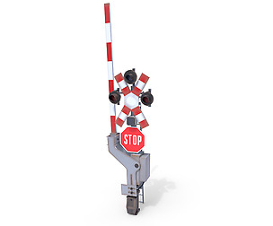 Rail Crossing Traffic Light Weathered 1