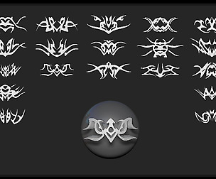 25 IMM BRUSH TRIBAL FOR ZBRUSH
