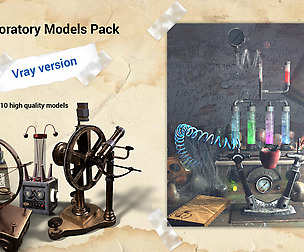 Mad Laboratory models pack for Vray