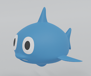 Cartoon Shark Toy 3D