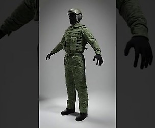 Military uniform 3D model
