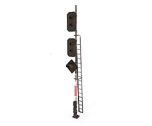 Train Traffic Light Weathered 14