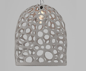APARRI WHITE ROUGH CAST PENDANT LIGHT
