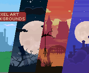 2D Pixel Art Medieval Backgrounds Pack