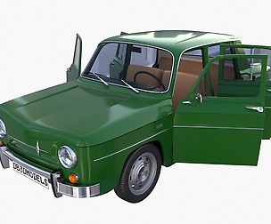 Renault 8 with interior Green