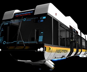 Cyberpunk Style Air Subway Concept