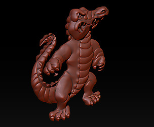 Pendant Little Crocodile - Gators 3D Relief