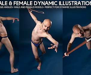 380+ Male & Female Dynamic Illustration Poses