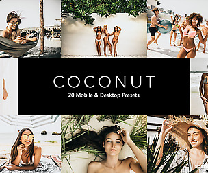 20 Coconut Lightroom Presets and LUTs