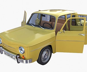 Generic 60s European Car with Interior