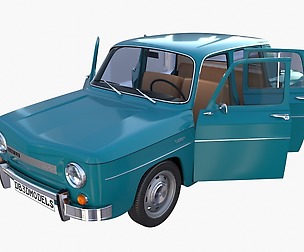 Dacia 1100 with interior Blue