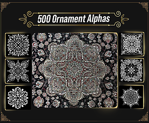 500 Ornament Alphas - 4k Resolution