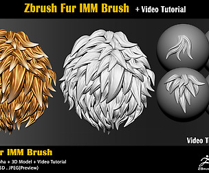 Zbrush Fur IMM Brush  + Video Tutorial