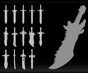 14 IMM BRUSH SWORDS BASEMESH