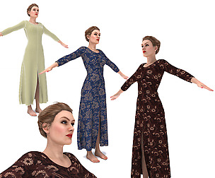 3D CHARACTER female WITH clothing dress