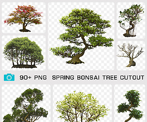 SPRING BONSAI TREE CUTOUT
