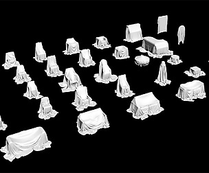 32 covered furniture cloth