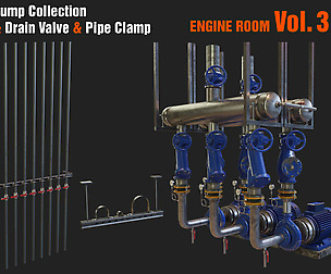 Pump Collection and Drain Valve and Pipe Clamp