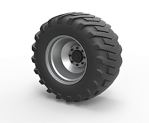 Rear wheel from Pulling tractor 3