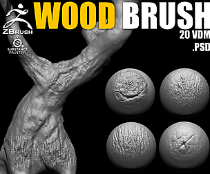 Wood & Tree Brushes for ZBrush
