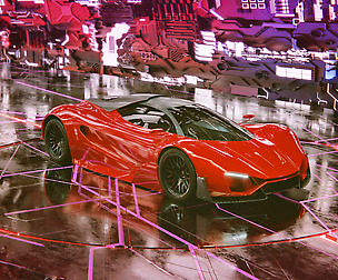 Sci Fi Car Scene