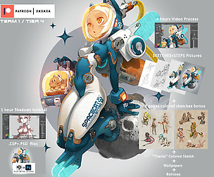 SpaceGirl + Shadow tutorial