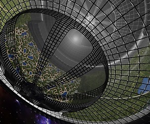 Space colony in Blender