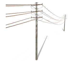 Electricity Pole 18 Weathered