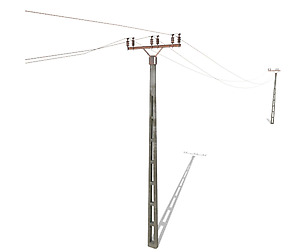 Electricity Pole 20 Weathered