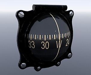 GERMAN MAGNETIC COMPASS GAUGE