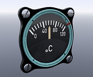 GERMAN COOLANT TEMPERATURE GAUGE