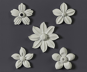 5 Floral Ornament brushes, alphaa and 3D models
