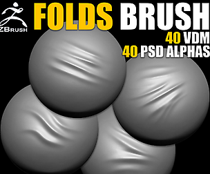 40 Folds VDM Brush for ZBrush Vol.3