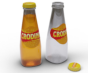Crodino aperitif soda bottle