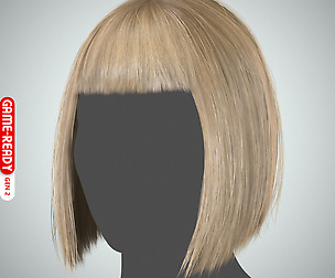 Hair - Bob Cut with Bangs - Gen2