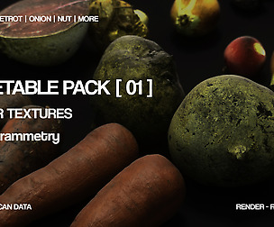 24 Vegetable lowpoly assets | PBR Photogrammetry