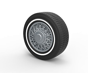 Wire wheel 2 Scale 1 to 10