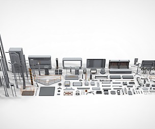 Sci-Fi architecture Elements collection 25