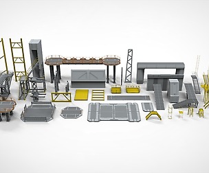 Sci-Fi architecture Elements collection 28