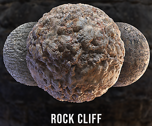 Rock Cliff - 5 Scanned Texture Pack - Part 01