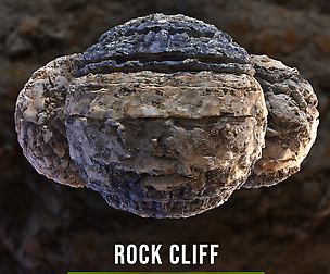 Rock Cliff - 5 Scanned Texture Pack - Part 02