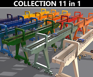 PBR Double Girder Crane V2 - Multi color Pack